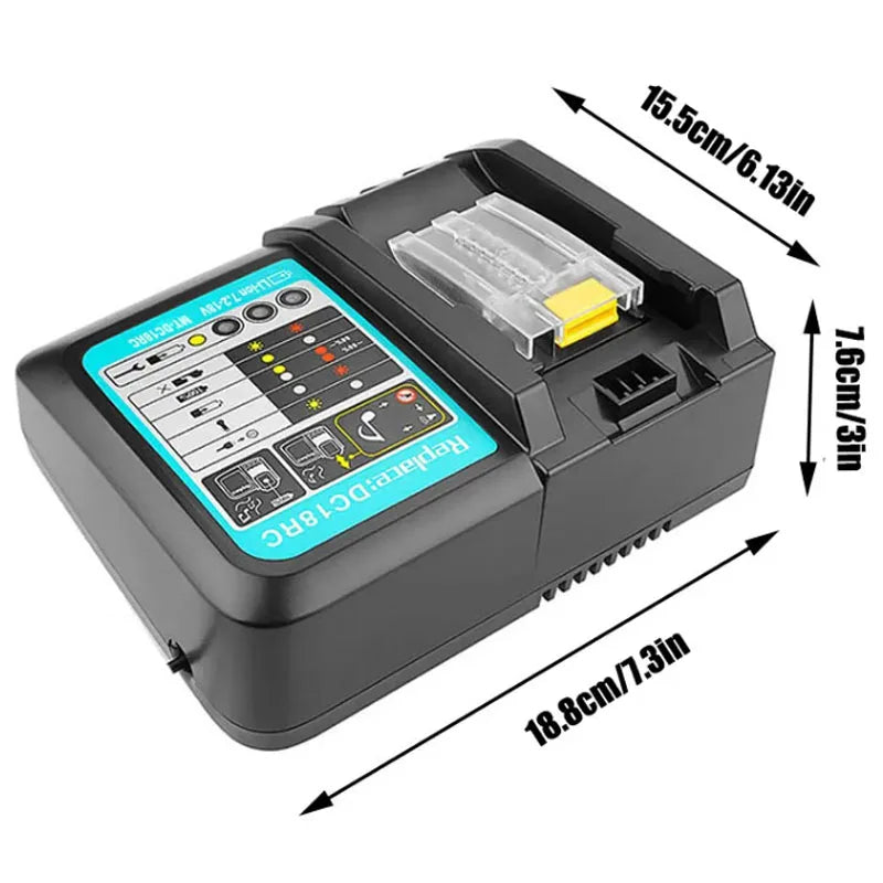 DC18RC Lader for Makita 14.4V/18V – 3A Li-ion Batterilader